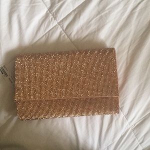 Aldo rose gold clutch